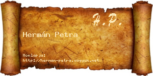 Hermán Petra névjegykártya
